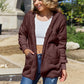 Full Size Teddy Hooded Jacket with Pockets