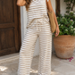 Khaki Stripe Drawstring Set