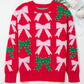 Bow Pearl Christmas Sweater