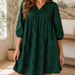 Green Eyelet Mini Dress
