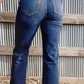 Dark Wash Raw Hem Jeans RTS