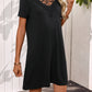 Lace Detail Short Sleeve Mini Dress