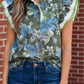 Green Ruffled Floral Blouse