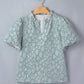Floral Textured Puff Blouse RTS