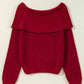 Off-Shoulder Long Sleeve Sweater