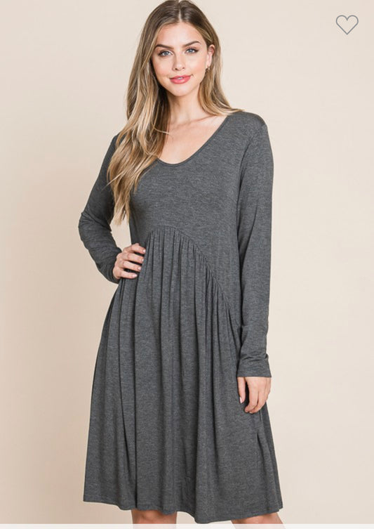 Long Sleeve Loose Fit Dress
