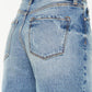 Kancan Full Size Raw Hem High Waist Denim Shorts