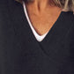V-Neck Dropped Shoulder Sweater