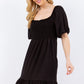 Celeste Full Size Ruffle Hem Short Sleeve Smocked Dress