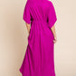 BOMBOM Surplice Maxi Dress with Pockets