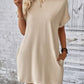 Round Neck Short Sleeve Mini Dress