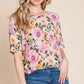 BOMBOM Floral Round Neck T-Shirt