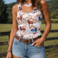 Brown Horse Western Top