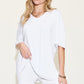 Basic Bae Full Size V-Neck Drop Shoulder T-Shirt and Shorts Set