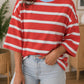 Red Striped Bow Back Shirt