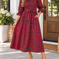 Plaid Knot Midi Dress