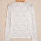 Beige Sheer Mesh Lace Top