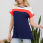 Celeste Full Size Color Block Round Neck Short Sleeve T-Shirt