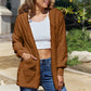 Full Size Teddy Hooded Jacket with Pockets