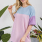 Celeste Full Size Ribbed Color Block T-Shirt
