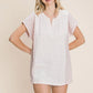 Cotton Bleu by Nu Label Striped Short Sleeve T-Shirt