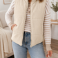 Corduroy Zip Up Puffer Vest