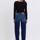 Judy Blue Full Size Raw Hem Straight Leg Jeans