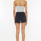 Kancan High Rise Raw Hem Denim Shorts