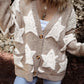 Star Button Up Long Sleeve Cardigan