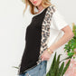 Celeste Full Size Leopard Color Block T-Shirt