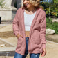 Full Size Teddy Hooded Jacket with Pockets