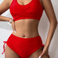 Scoop Neck Wide Strap Bikini Set