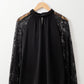 Black Floral Lace Blouse