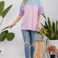 Celeste Full Size Ribbed Color Block T-Shirt