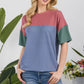 Celeste Full Size Ribbed Color Block T-Shirt
