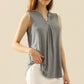 Ninexis Full Size Notched Sleeveless Top