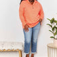 Double Take Quarter-Snap Dropped Shoulder Hoodie