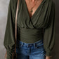 Green Ruched Bodysuit