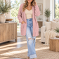 Light-Wash Distressed Flare Jeans