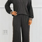 Corded Leopard Long Sleeve Set