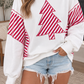 White Striped Christmas Tree Top