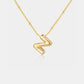 Gold-Plated Bubble Initial Necklace