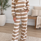 Khaki Stripe Casual Set
