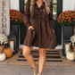 Bow Knot Corduroy Dress