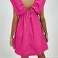 V-Neck Cap Sleeve Mini Dress