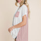 Cotton Bleu by Nu Label Contrast Striped Short Sleeve T-Shirt
