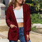 Full Size Teddy Hooded Jacket with Pockets
