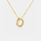Gold-Plated Bubble Initial Necklace