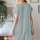 Heimish Full Size Ribbed Round Neck Short Sleeve Tee Dress