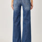 Risen Full Size High Rise Frayed Hem Wide Leg Jeans